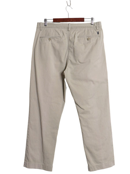 ポロ ラルフローレン コットン チノ パンツ メンズ 34 29 スラックス ノータック ストレート チノパン アーミー タイプ ボトムス ベージュ