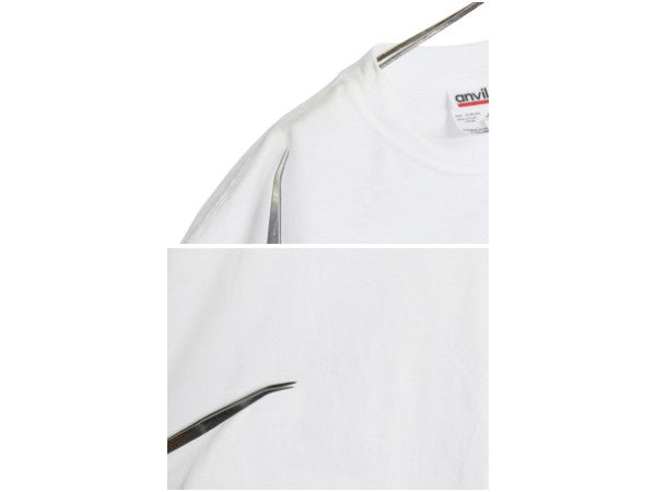 デッドストック 90s ★ WEST COAST CHOPPERS アイアンクロス ロゴ プリント Tシャツ メンズ L / オールド 初期 バイク チョッパー anvil 白