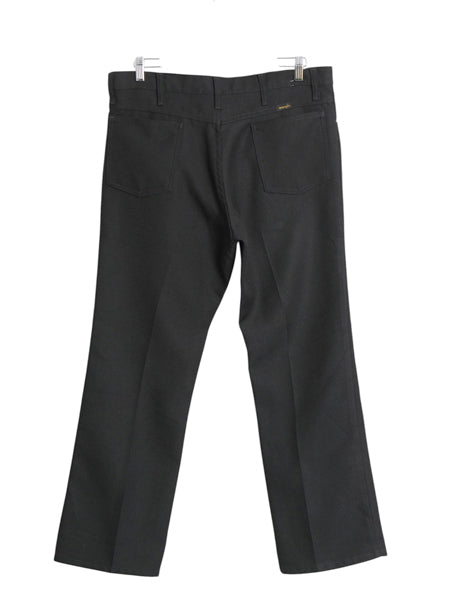 ラングラー ランチャー パンツ メンズ 36 29 / スラックス ブーツカット フレア ドレス ジーンズ ノータック ボトムス シワになりにくい 黒