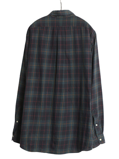 00s ラルフローレン チェック 長袖 ボタンダウン シャツ メンズ L オールド ポロ CLASSIC FIT コットン ポニー ワンポイント マルチカラー