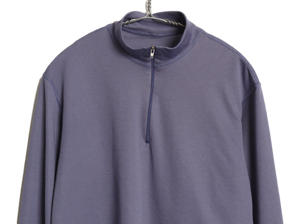 00s USA製 パタゴニア キャプリーン 長袖 Tシャツ レディース M / 01年製 アウトドア ハーフジップ ロンT インナー ストレッチ ハイネック