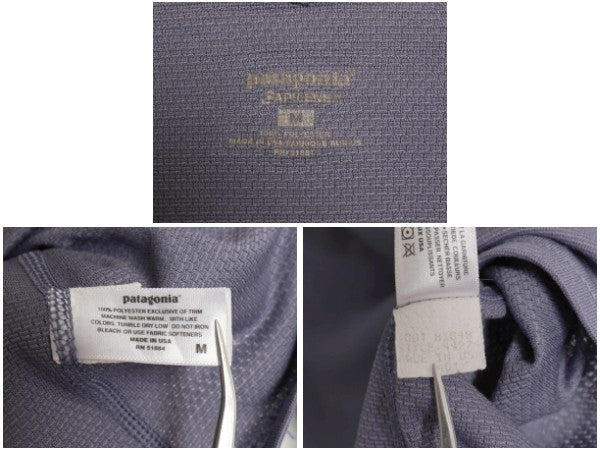 00s USA製 パタゴニア キャプリーン 長袖 Tシャツ レディース M / 01年製 アウトドア ハーフジップ ロンT インナー ストレッチ ハイネック