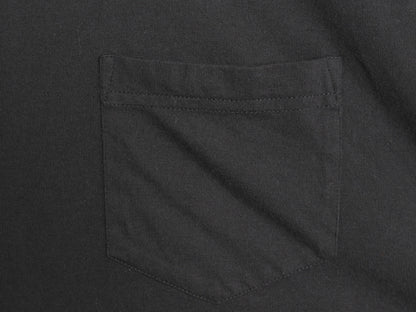 90s エルエルビーン ポケット付き 無地 半袖 Tシャツ L メンズ XL 程/ 古着 オールド モックネック ポケT ブランク 大きいサイズ ブラック