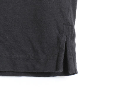 90s エルエルビーン ポケット付き 無地 半袖 Tシャツ L メンズ XL 程/ 古着 オールド モックネック ポケT ブランク 大きいサイズ ブラック