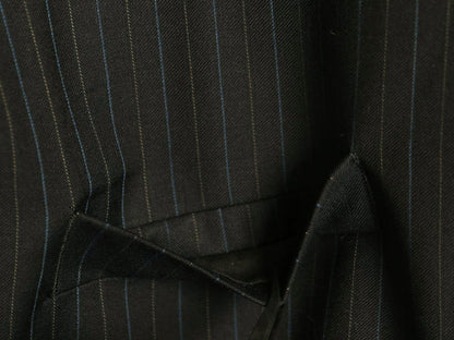 デッドストック ローレン ラルフローレン テーラード ジャケット メンズ M 程/ ポロ ブレザー スーツ ウール ストライプ サマー ネイビー