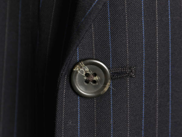 デッドストック ローレン ラルフローレン テーラード ジャケット メンズ M 程/ ポロ ブレザー スーツ ウール ストライプ サマー ネイビー