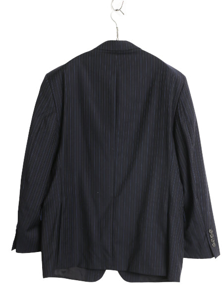 デッドストック ローレン ラルフローレン テーラード ジャケット メンズ M 程/ ポロ ブレザー スーツ ウール ストライプ サマー ネイビー