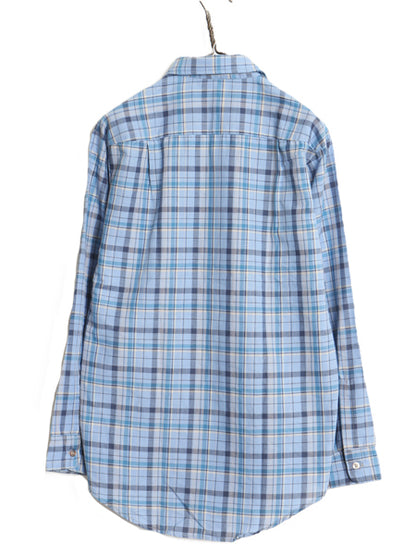 デッドストック 70s ビッグマック チェック 長袖 シャツ メンズ M / 新品 ヴィンテージ JCPENNY ポリコン シワになりにくい マルチカラー