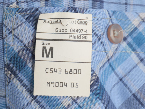 デッドストック 70s ビッグマック チェック 長袖 シャツ メンズ M / 新品 ヴィンテージ JCPENNY ポリコン シワになりにくい マルチカラー