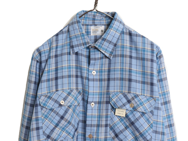 デッドストック 70s ビッグマック チェック 長袖 シャツ メンズ M / 新品 ヴィンテージ JCPENNY ポリコン シワになりにくい マルチカラー