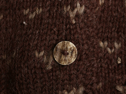 80s イギリス製 ラルフローレン ショールカラー ニット ベスト レディース S 古着 ヴィンテージ ポロ ハンドメイド カウチン ウール 前開き