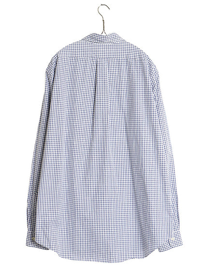 00s ラルフローレン チェック 長袖 ボタンダウン シャツ メンズ L / オールド ポロ CLASSIC FIT コットン BD ワンポイント ポニー ツートン