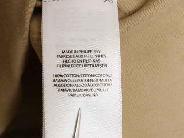 ポロ ラルフローレン 長袖 オフィサー シャツ レディース M 程/ ヴィンテージ 加工 RELAXED FIT コットン マチ付き サファリ 無地 ベージュ