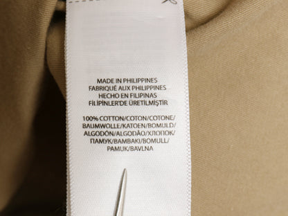 ポロ ラルフローレン 長袖 オフィサー シャツ レディース M 程/ ヴィンテージ 加工 RELAXED FIT コットン マチ付き サファリ 無地 ベージュ