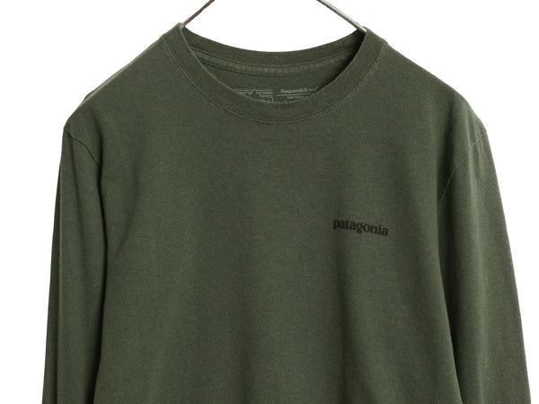パタゴニア 両面 プリント 長袖 Tシャツ メンズ S / 18年製 アウトドア ロンT ロングスリーブ P6 バックプリント ボックスロゴ カットソー
