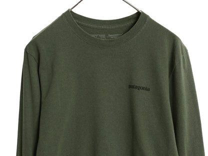 パタゴニア 両面 プリント 長袖 Tシャツ メンズ S / 18年製 アウトドア ロンT ロングスリーブ P6 バックプリント ボックスロゴ カットソー