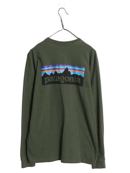 パタゴニア 両面 プリント 長袖 Tシャツ メンズ S / 18年製 アウトドア ロンT ロングスリーブ P6 バックプリント ボックスロゴ カットソー