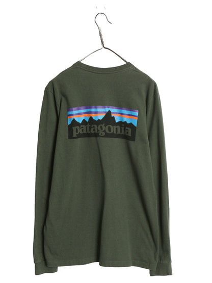 パタゴニア 両面 プリント 長袖 Tシャツ メンズ S / 18年製 アウトドア ロンT ロングスリーブ P6 バックプリント ボックスロゴ カットソー