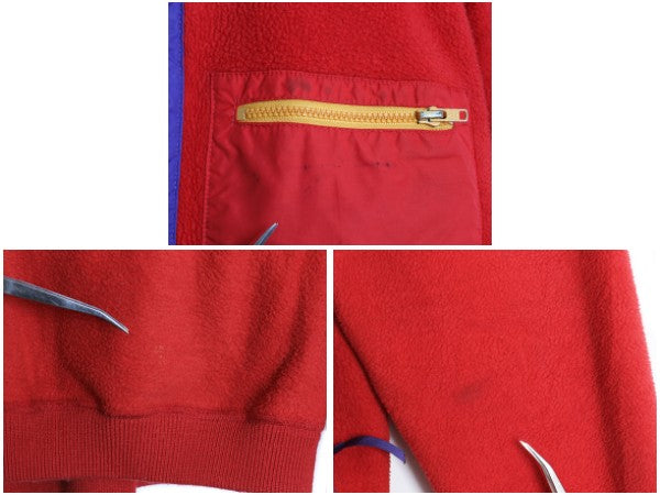 80s USA製 ★ パタゴニア ハーフジップ フリース ジャケット メンズ M / ヴィンテージ ハイネック プルオーバー アウトドア ジャンパー 赤 