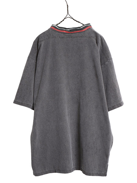 80s USA製 ☆ クイックシルバー モックネック 半袖 Tシャツ メンズ XL 古着 ヴィンテージ 旧タグ ヘビーウェイト オールド サーフ ロゴ刺繍