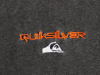 80s USA製 ☆ クイックシルバー モックネック 半袖 Tシャツ メンズ XL 古着 ヴィンテージ 旧タグ ヘビーウェイト オールド サーフ ロゴ刺繍