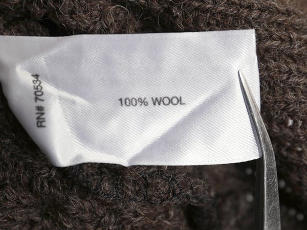 アイランド製 オービス フィッシャーマン ウール ニット カーディガン メンズ L / 古着 重ね着 前開き アラン ケーブル セーター ブラウン