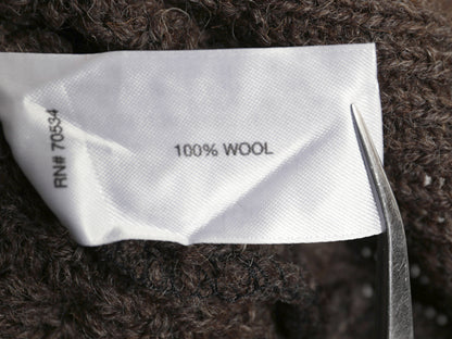 アイランド製 オービス フィッシャーマン ウール ニット カーディガン メンズ L / 古着 重ね着 前開き アラン ケーブル セーター ブラウン