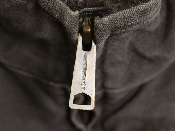 US企画 カーハート モックネック ダック ベスト メンズ XL / 裏 ボア パイル フリース フルジップ ワーク 重ね着 前開き 大きいサイズ 濃灰