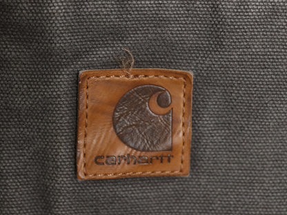 US企画 カーハート モックネック ダック ベスト メンズ XL / 裏 ボア パイル フリース フルジップ ワーク 重ね着 前開き 大きいサイズ 濃灰