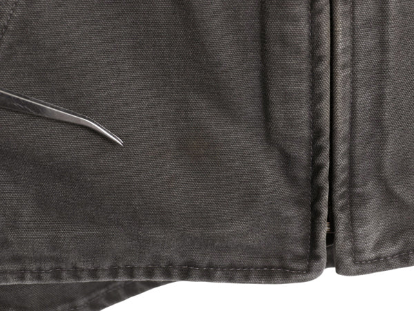 US企画 カーハート モックネック ダック ベスト メンズ XL / 裏 ボア パイル フリース フルジップ ワーク 重ね着 前開き 大きいサイズ 濃灰