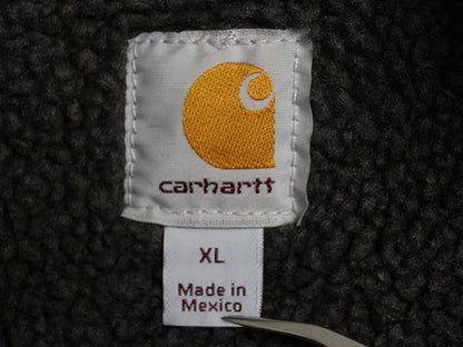 US企画 カーハート モックネック ダック ベスト メンズ XL / 裏 ボア パイル フリース フルジップ ワーク 重ね着 前開き 大きいサイズ 濃灰