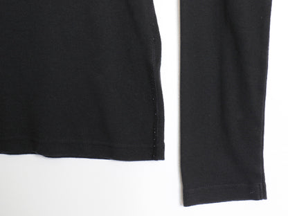 ラルフローレン 長袖 Tシャツ レディース L / ポロ スポーツ ロンT コットン ストレッチ リブ編み カットソー ロングスリーブ きれいめ 黒