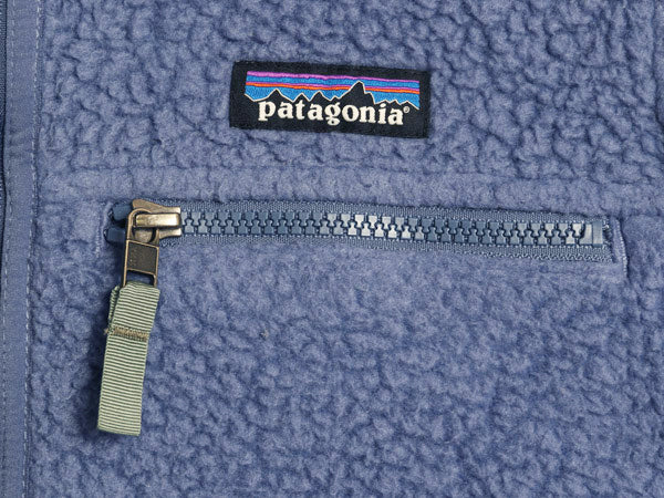 パタゴニア レトロ パイル フリース ジャケット レディース S 古着 22年製 アウトドア フルジップ ブルゾン ハイネック ボア ワンポイント