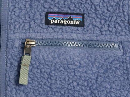 パタゴニア レトロ パイル フリース ジャケット レディース S 古着 22年製 アウトドア フルジップ ブルゾン ハイネック ボア ワンポイント