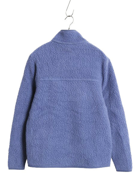 パタゴニア レトロ パイル フリース ジャケット レディース S 古着 22年製 アウトドア フルジップ ブルゾン ハイネック ボア ワンポイント