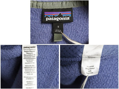 パタゴニア レトロ パイル フリース ジャケット レディース S 古着 22年製 アウトドア フルジップ ブルゾン ハイネック ボア ワンポイント