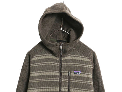 パタゴニア ベターセーター フリース フーディ メンズ М 古着 13年製 ジャケット フルジップ パーカー ボーダー ジャンパー ワンポイント