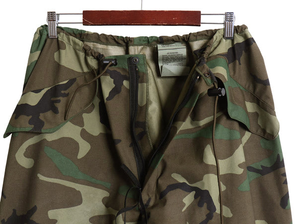 デッドストック 90s 米軍実物 US ARMY ウッドランド カモ オーバー パンツ LARGE REGULAR / ECWCS ゴアテックス ミリタリー ナイロン 迷彩