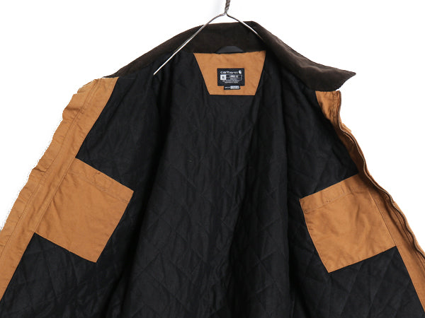 US企画 カーハート トラディショナル ジャケット メンズ XL 古着 ワーク ダック 中綿 キルティング ライナー ブルゾン 大きいサイズ 廃盤