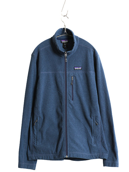 パタゴニア オークス ジャケット メンズ L 15年製 フリース フルジップ ブルゾン ハイネック アウトドア ワンポイント ジャンパー 杢ブルー