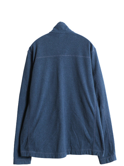 パタゴニア オークス ジャケット メンズ L 15年製 フリース フルジップ ブルゾン ハイネック アウトドア ワンポイント ジャンパー 杢ブルー