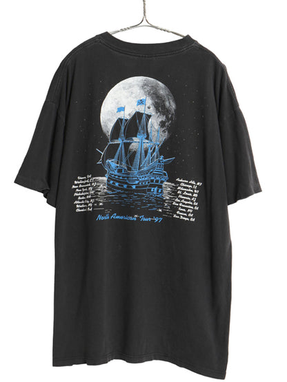 90s USA製 エマーソン レイク アンド パーマー ツアー プリント Tシャツ XL オールド 当時物 オフィシャル バンド ロック 大きいサイズ 黒