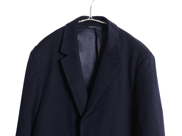 ブルックスブラザーズ ロロピアーナ チェスター コート メンズ XL 程 ロングコート 高級素材 ウール テーラード トラッド 大きいサイズ 紺