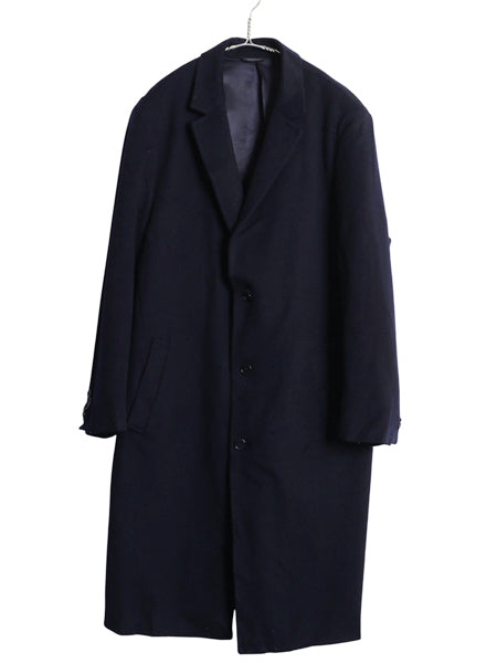 ブルックスブラザーズ ロロピアーナ チェスター コート メンズ XL 程 ロングコート 高級素材 ウール テーラード トラッド 大きいサイズ 紺