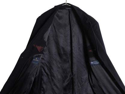 ブルックスブラザーズ ロロピアーナ チェスター コート メンズ XL 程 ロングコート 高級素材 ウール テーラード トラッド 大きいサイズ 紺