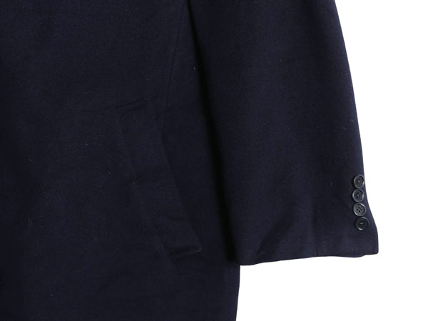 ブルックスブラザーズ ロロピアーナ チェスター コート メンズ XL 程 ロングコート 高級素材 ウール テーラード トラッド 大きいサイズ 紺