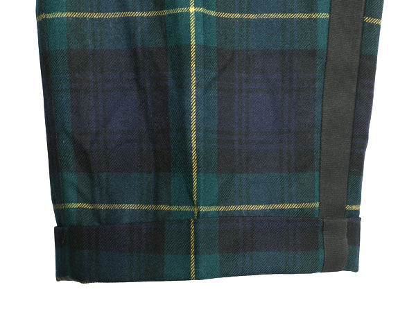 80s ポロ ラルフローレン ウール スラックス パンツ メンズ 実寸 39 31 / ヴィンテージ ブラックウォッチ チェック ツータック ストレート