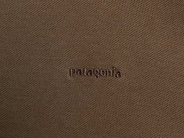 パタゴニア 鹿の子 長袖 ポロシャツ メンズ XL 古着 09年製 長袖シャツ ロングスリーブ オーガニック コットン カットソー 大きいサイズ 茶
