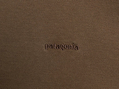 パタゴニア 鹿の子 長袖 ポロシャツ メンズ XL 古着 09年製 長袖シャツ ロングスリーブ オーガニック コットン カットソー 大きいサイズ 茶