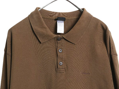 パタゴニア 鹿の子 長袖 ポロシャツ メンズ XL 古着 09年製 長袖シャツ ロングスリーブ オーガニック コットン カットソー 大きいサイズ 茶